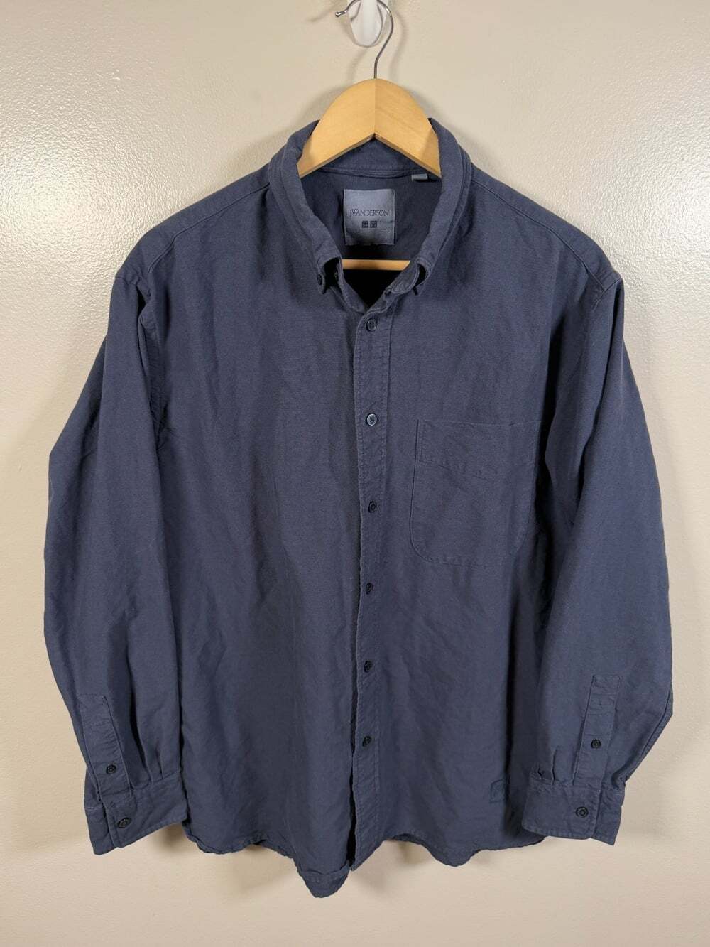 J.W. Anderson Uniqlo Oxford Shirt Button Down Size Medium Blue Preppy Classic